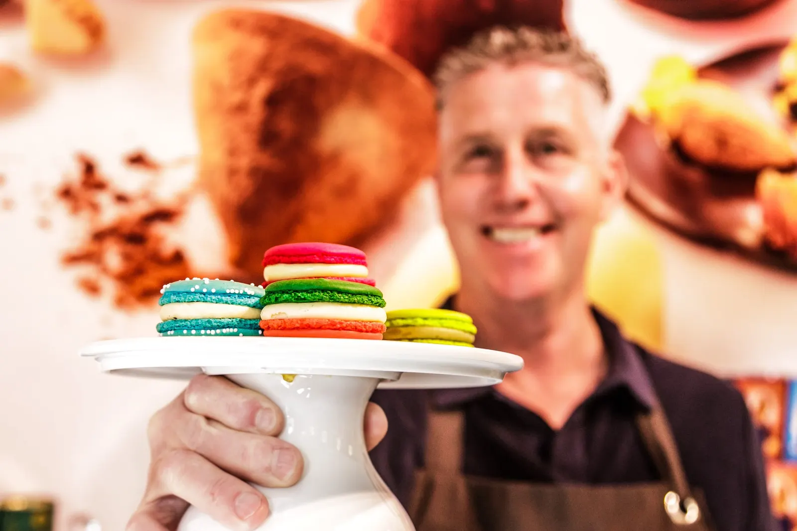 Macarons en bonbons bij Leonidas in de Kleine Kerkstraat